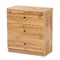 Baxton Studio Decon Modern and Contemporary Oak Brown Finished Wood 3-Drawer Storage Chest 189-11975-ZORO - alternate 8